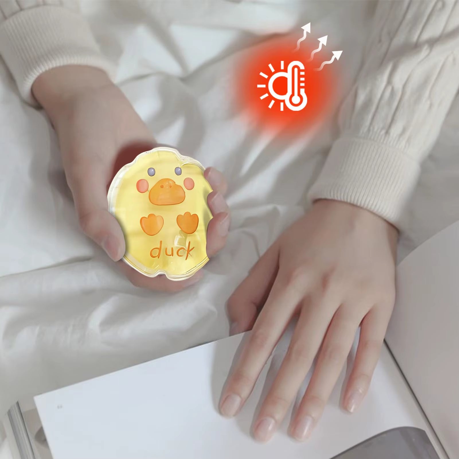 Hand Warmer Portable Pinch-To-Heat Palm Heater Reusable Pocket Heater for Student Women Teen Girl Child Men Outdoor Winter